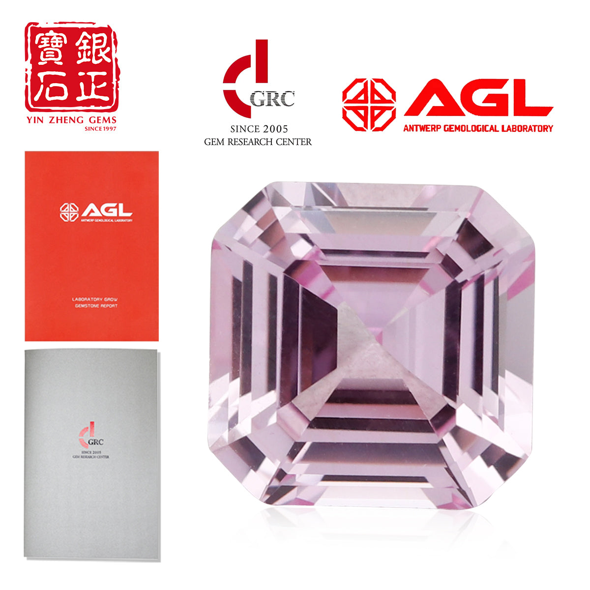 Flame Melted Morgan Pink Sapphire Asscher Cut