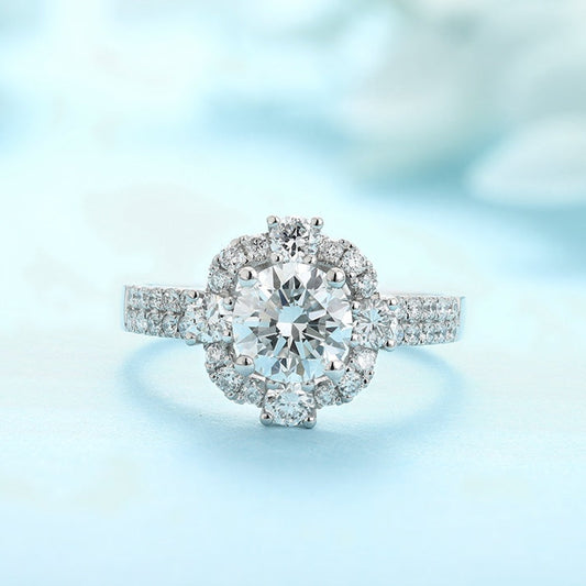 PT950 Platinum Circular 1ct Lab Grown Diamond Ring MTR014