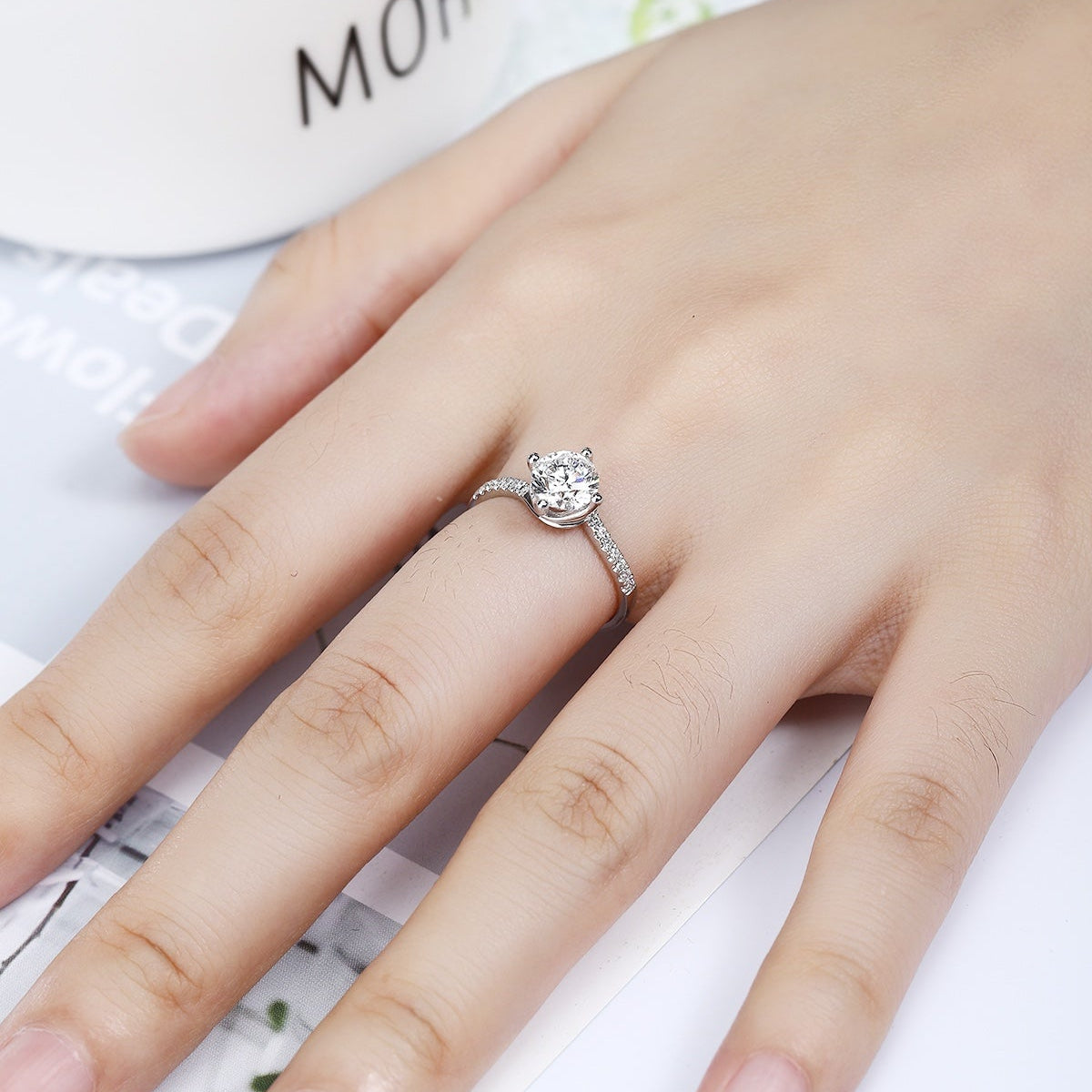 PT950 1.03ct Circular Lab Grown Diamonds Ring PTJ100 Platinum