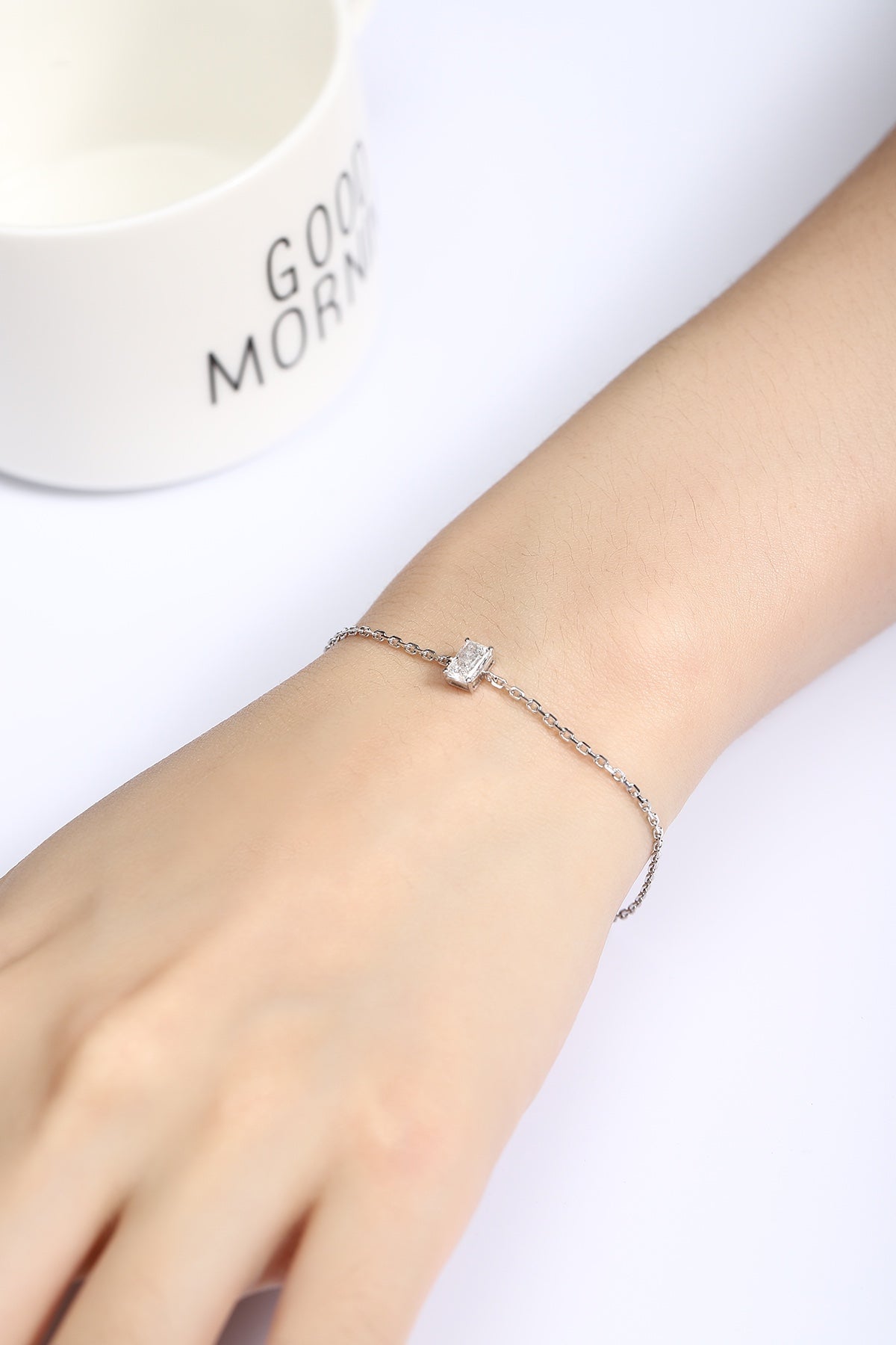 PT950 0.54ct Lab Grown Diamond Radiant Cut Bracelet