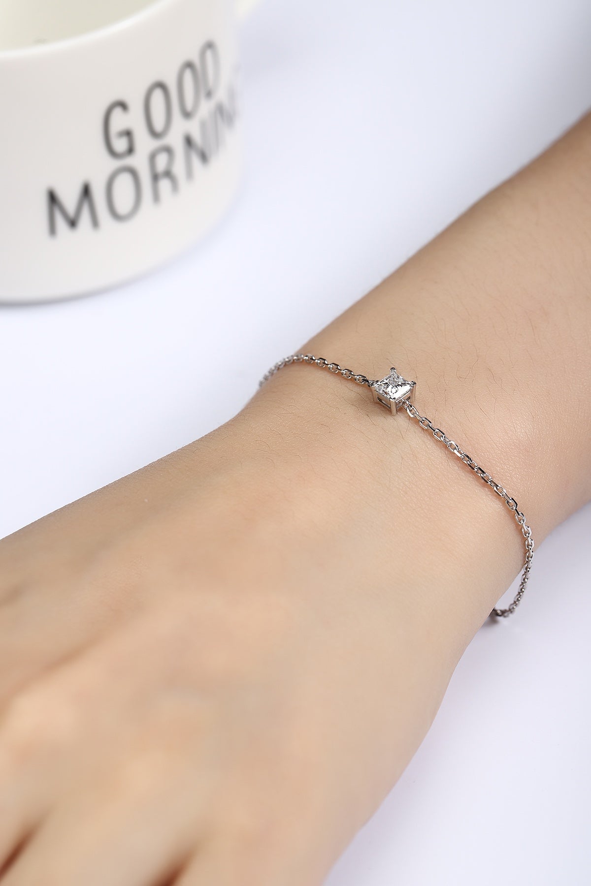 PT950 0.51ct Lab Grown Diamond Princess Cut Bracelet