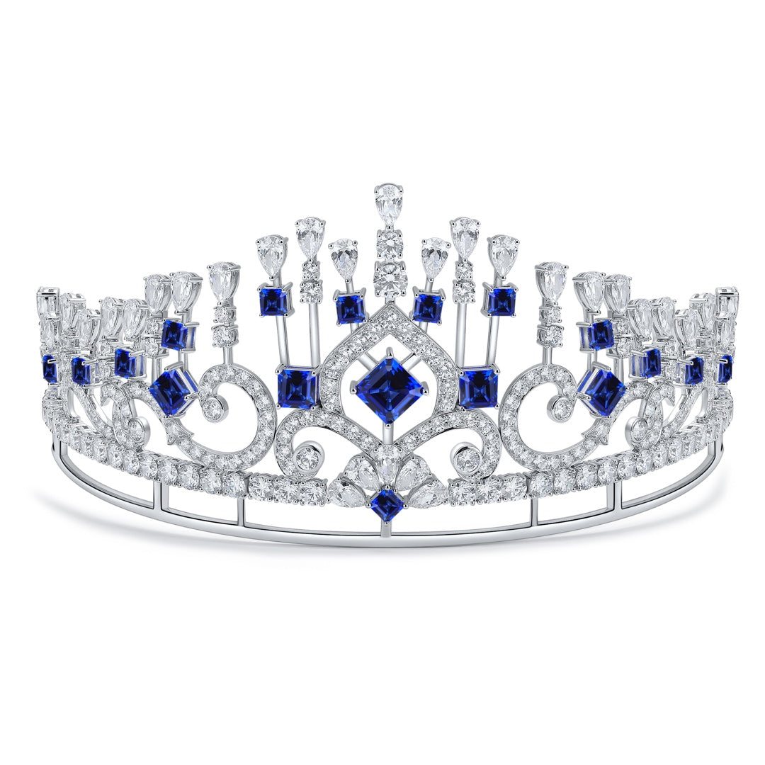 S925 Silver 28.235ct Blue Gang Crown W
