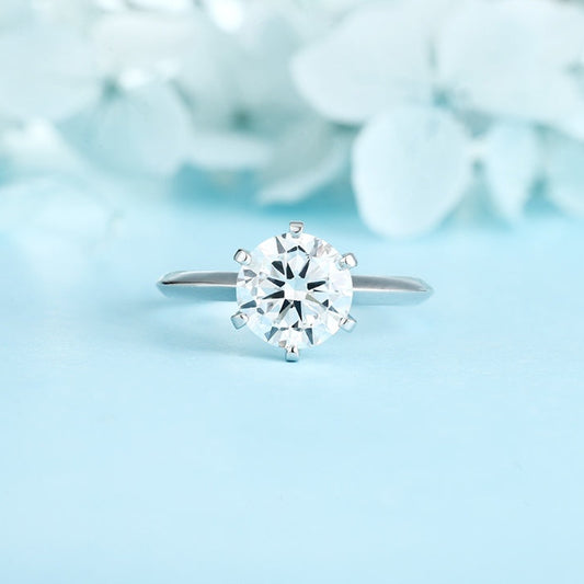 PT950 1.5ct Circular Lab Grown Diamond Ring