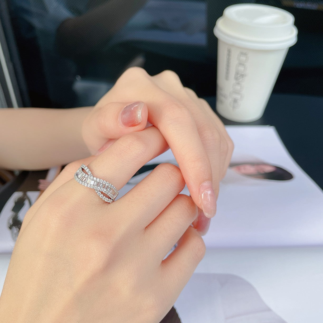 Lab Grown Diamond S Ladder Square Ring