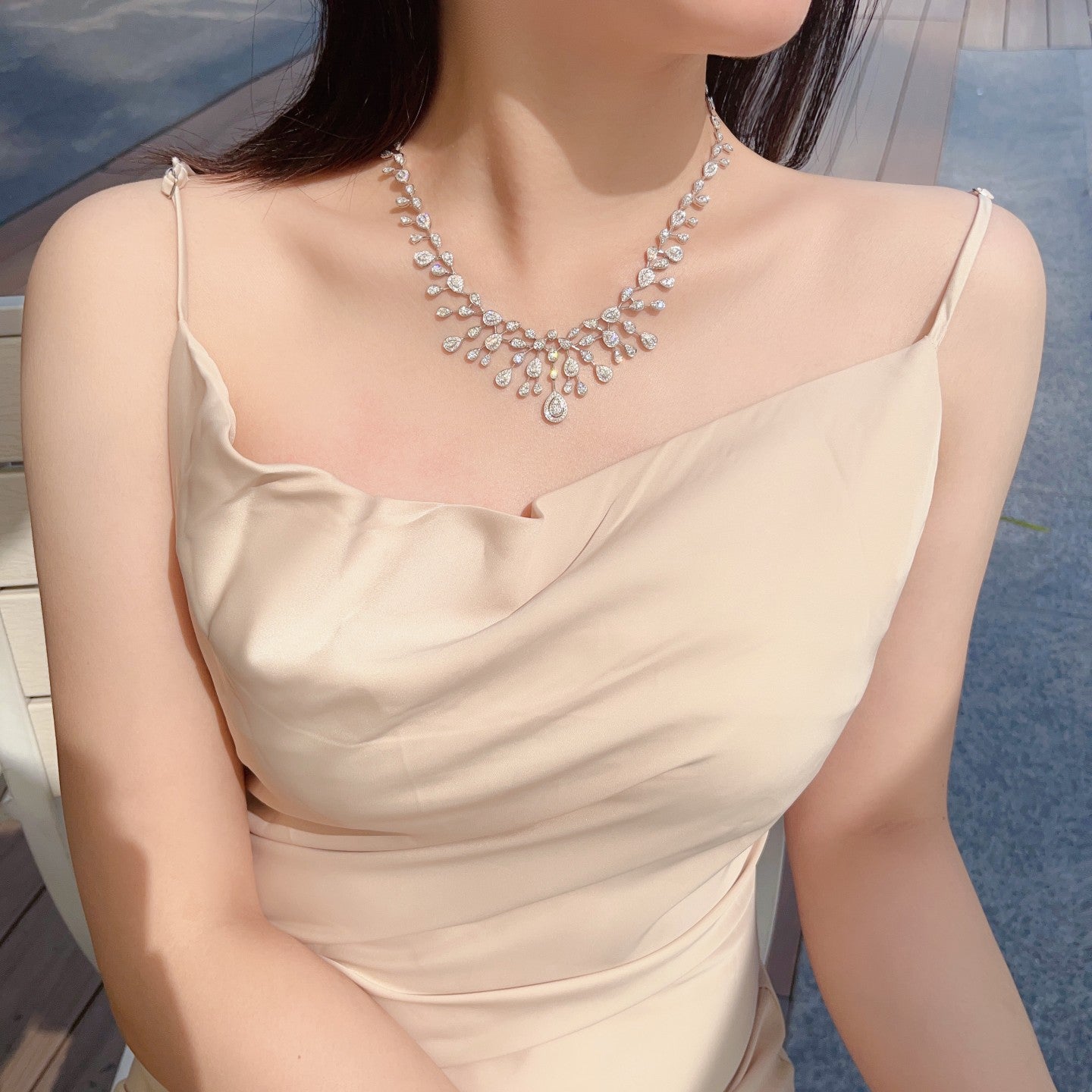 14K Water Droplet Shaped Luxury Chain