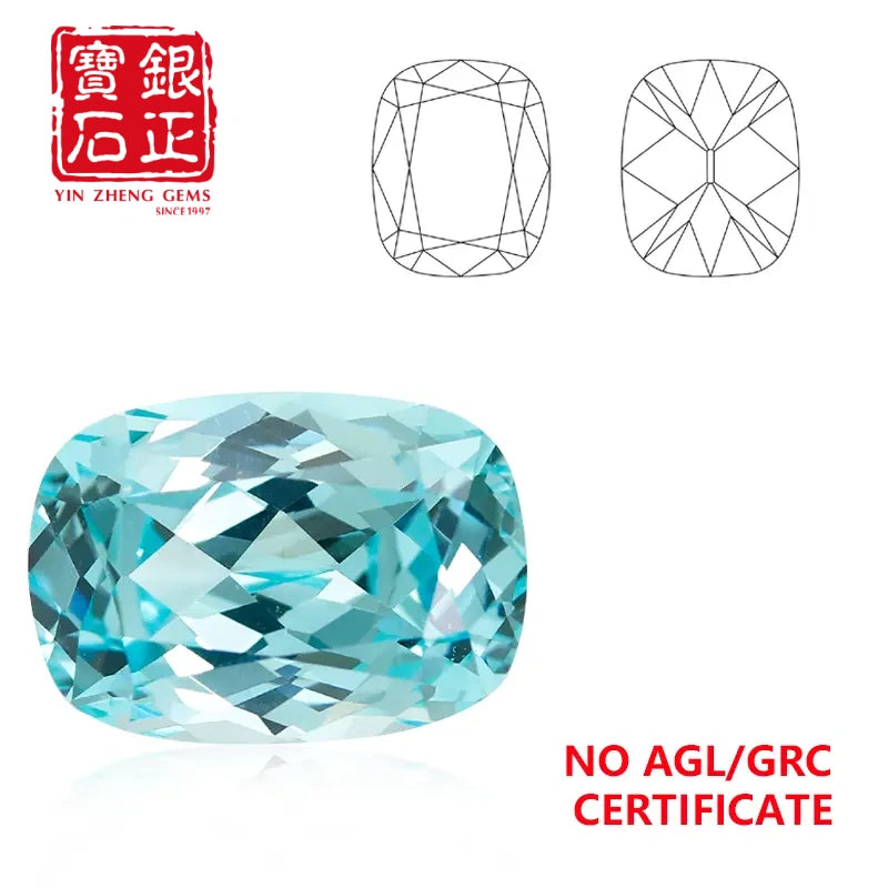 Czochralski Lab Grown Paraiba Cushion Cut