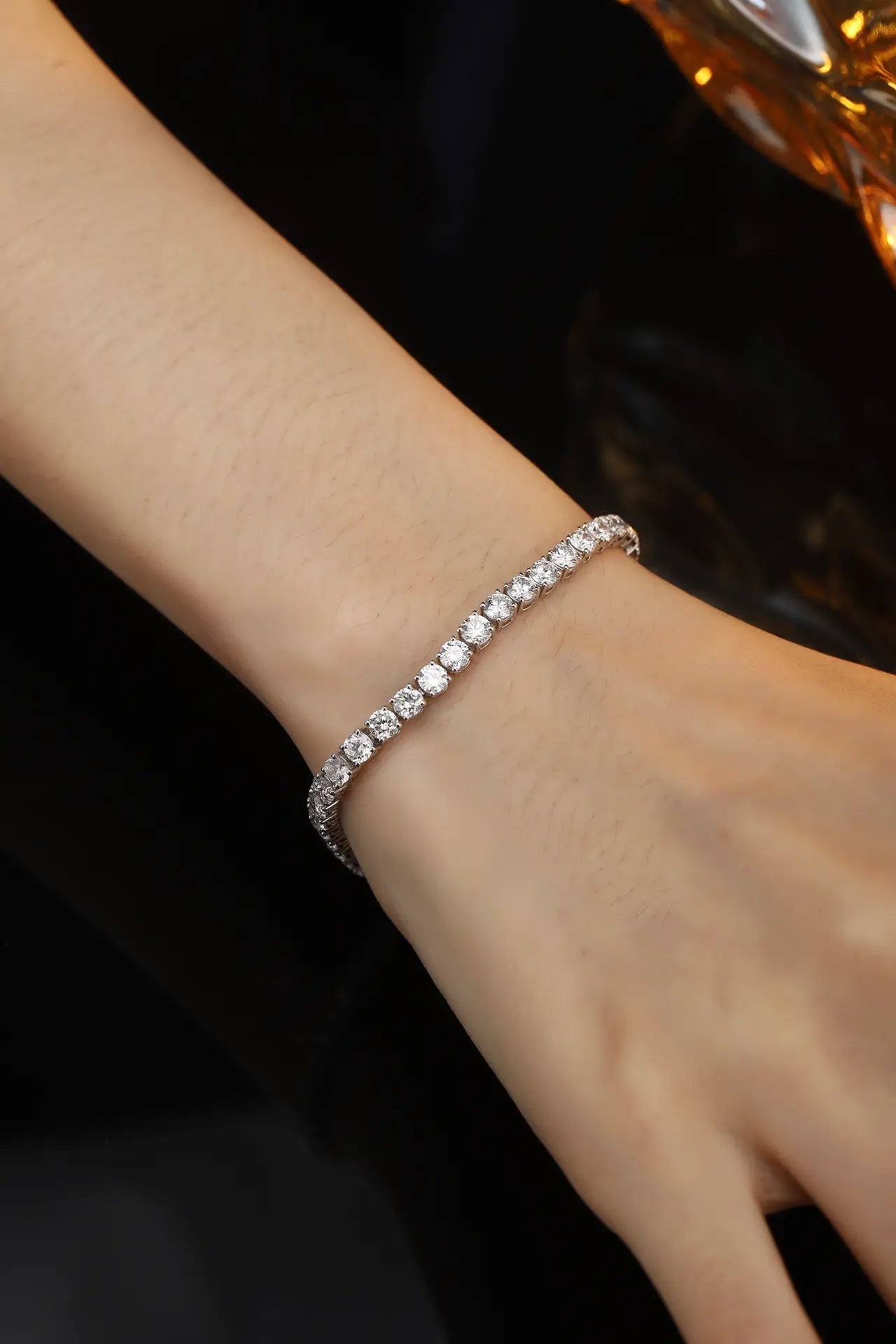 PT950 Lab Grown Diamond Tennis Bracelet (Round 0.14ct)