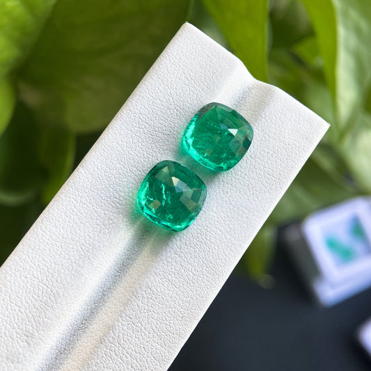 Lab Grown Colombian Emerald Square Cushion Shape