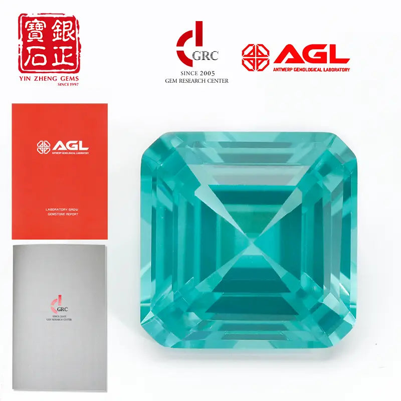 Flame Melted Paraiba Asscher Shape
