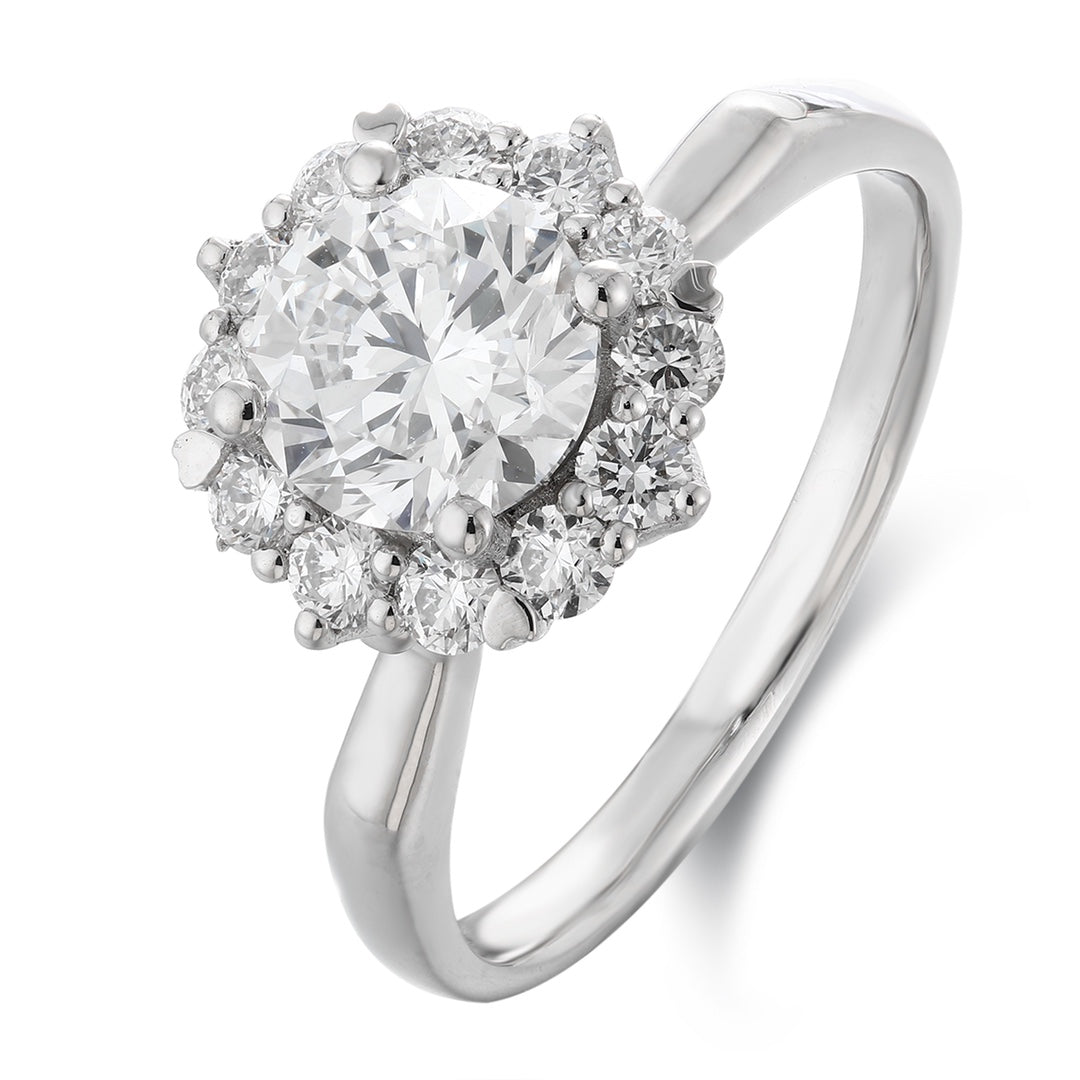 Exquisite White Diamond Ring