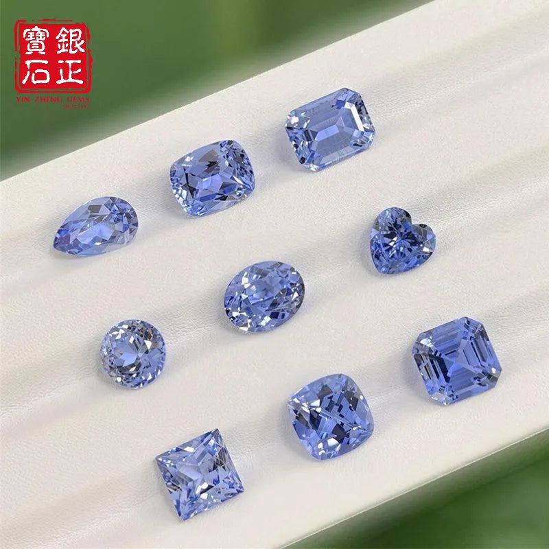 5A Lab Grown Cornflower Blue Sapphire Mixed Shapes Assortment