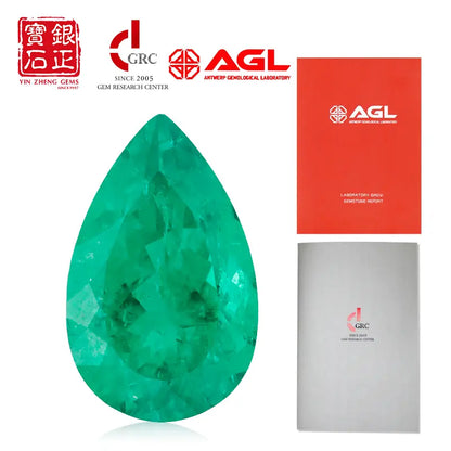 Lab Grown Colombia Emerald Pear Shape