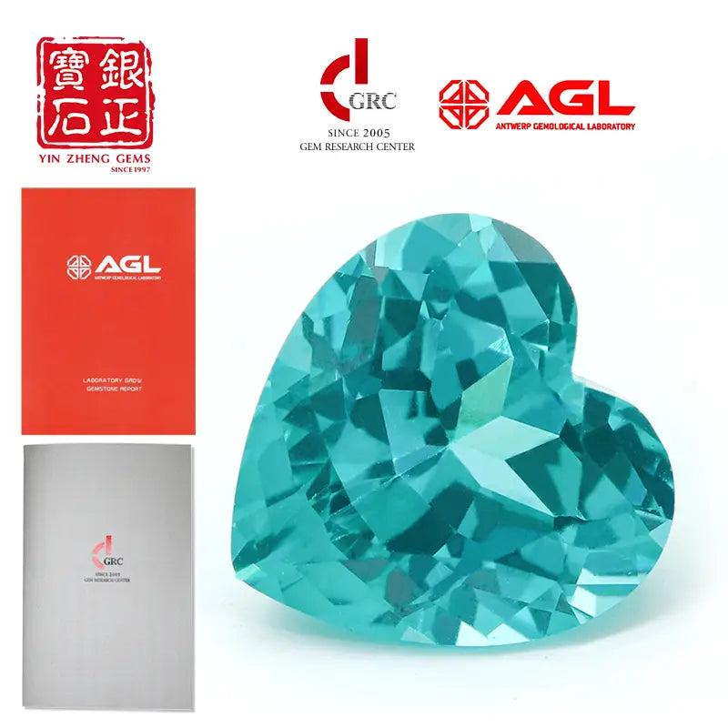 Flame Melted Paraiba Heart Shape