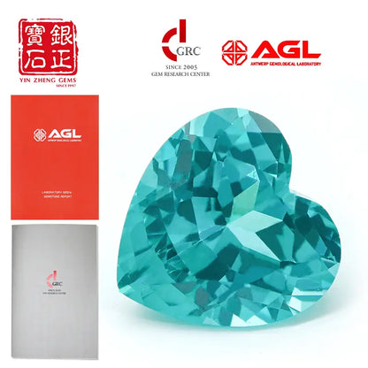 Flame Melted Paraiba Heart Shape