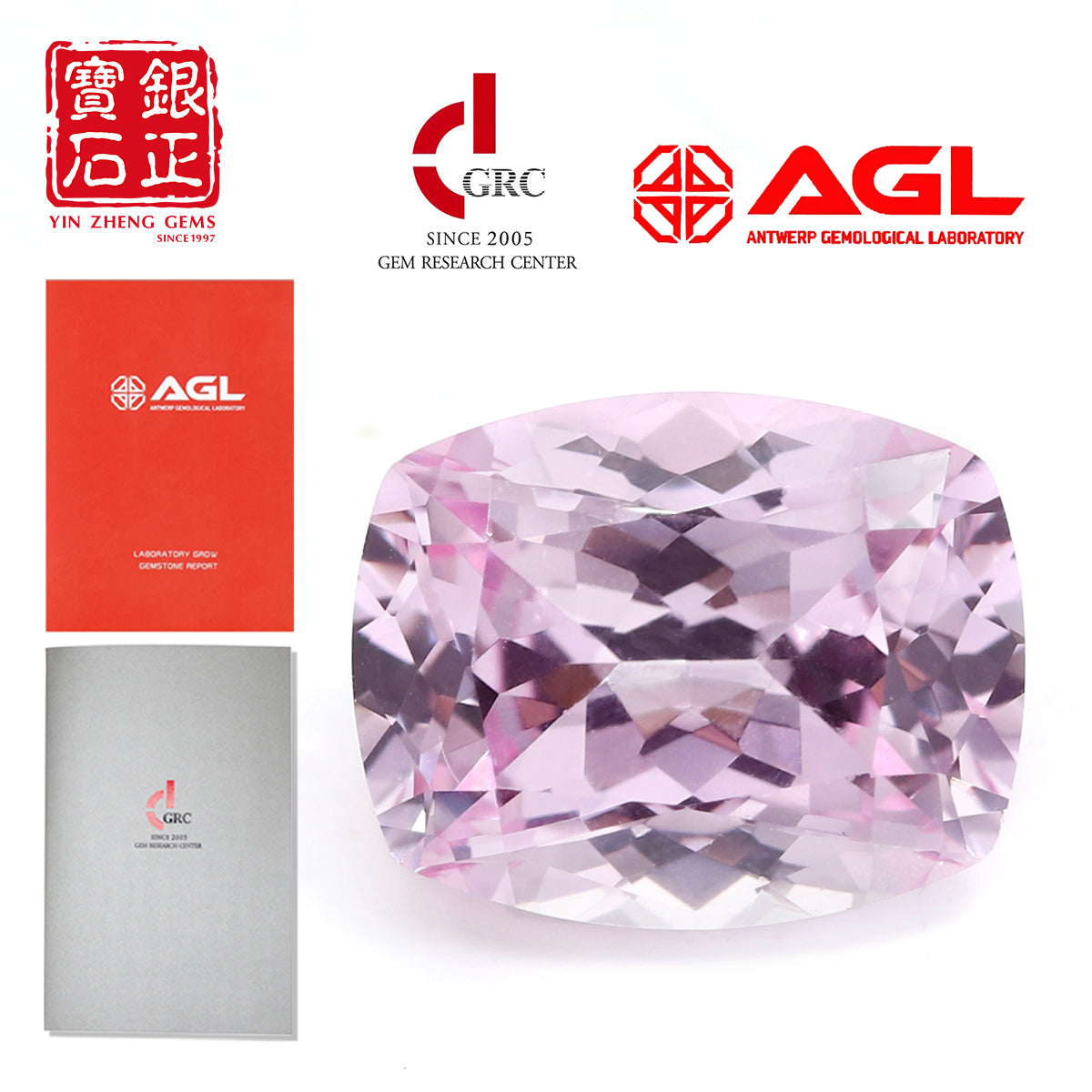 Precision Cut Morgan Pink Sapphire Square Synthetic