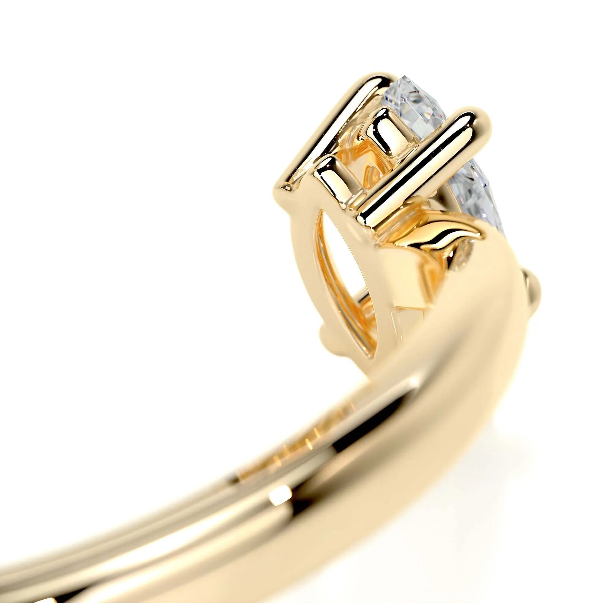 Split Shank Moissanite Gold Plated S925 Silver Ring