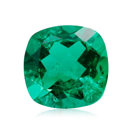 Lab Grown Colombian Emerald Square Cushion Shape