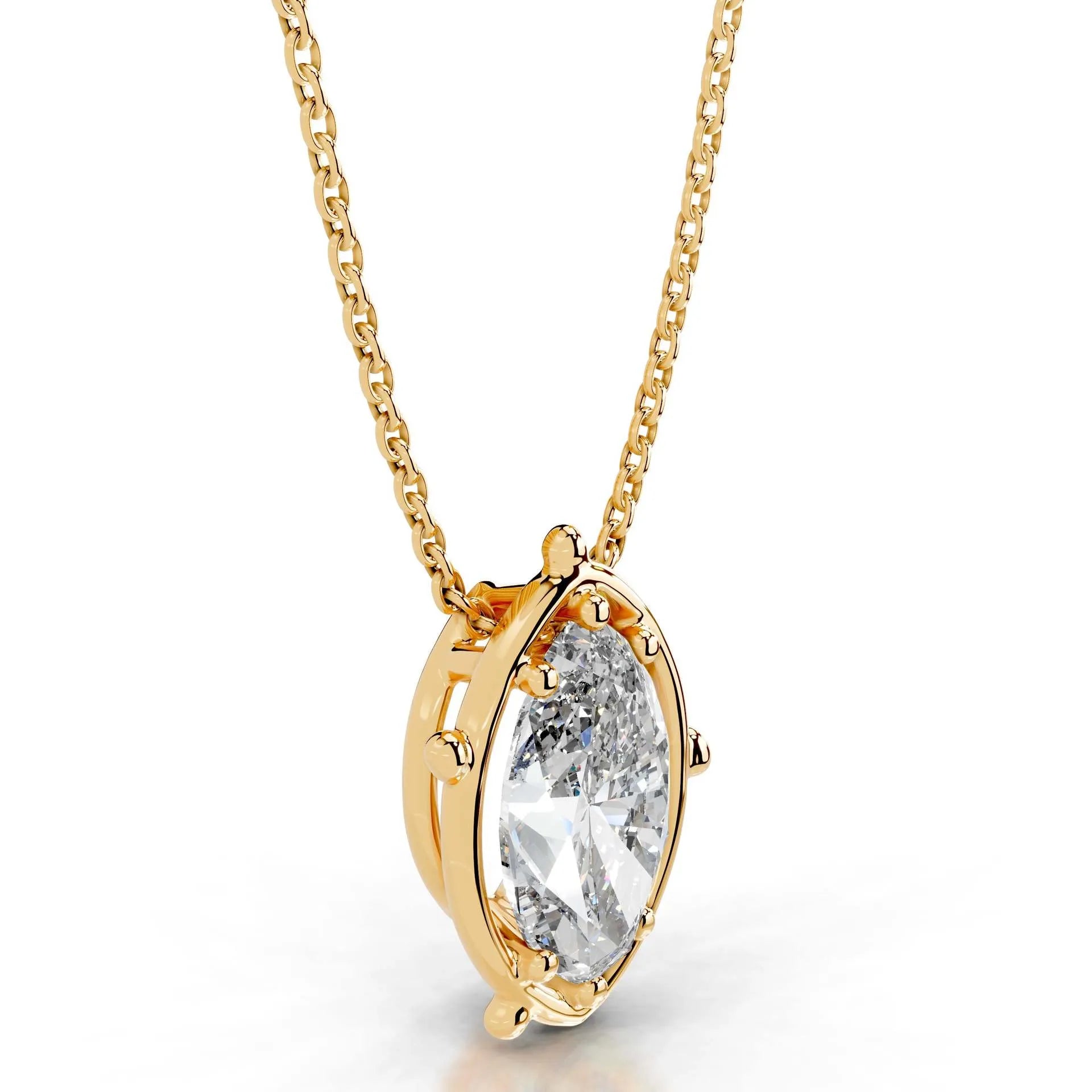Minimalist 2CT Multi-Cut Moissanite Clavicle Necklace| S925 Silver Pendant With 6 Shapes Optional