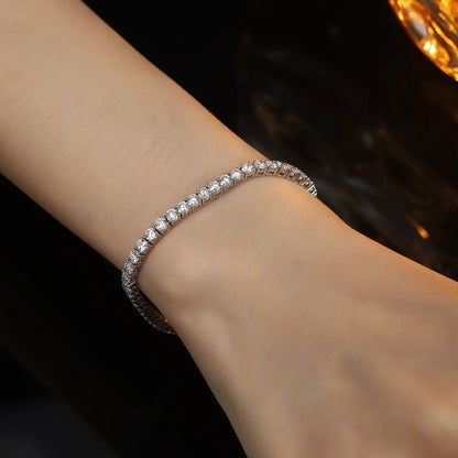PT950 Lab Grown Diamond Tennis Bracelet(Round 0.12ct)