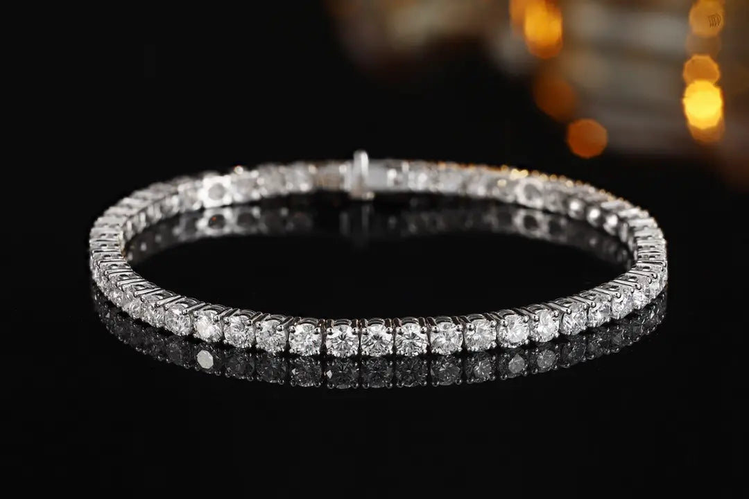 PT950 Lab Grown Diamond Tennis Bracelet(Round 0.12ct)