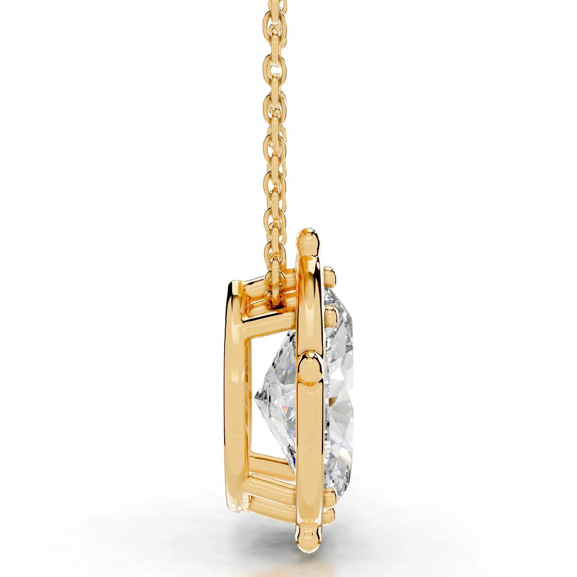 Minimalist 2CT Multi-Cut Moissanite Clavicle Necklace| S925 Silver Pendant With 6 Shapes Optional