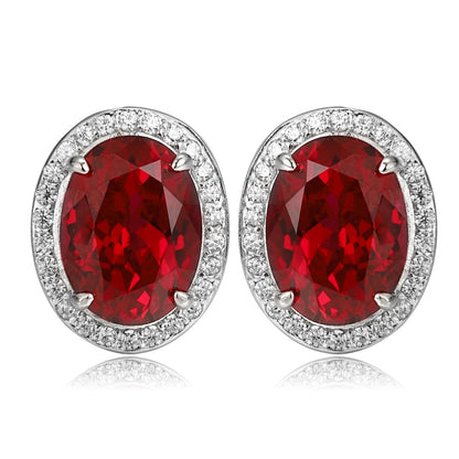 S925 Silver 3.48ct Lab Ruby Treasure Earnail A