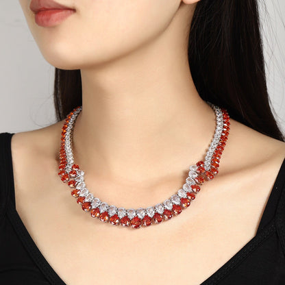 S925 Silver 119.8ct Fanta Imitation Diamond Necklace A