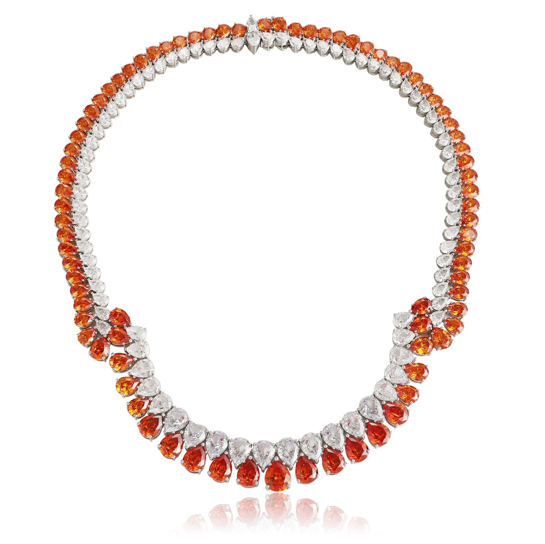 S925 Silver 119.8ct Fanta Imitation Diamond Necklace A