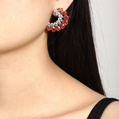 S925 Silver 24.57ct Fenda Imitation Diamond Earnail A