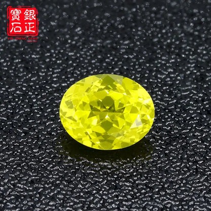 Flame Melted Yellow Yag Oval Shape