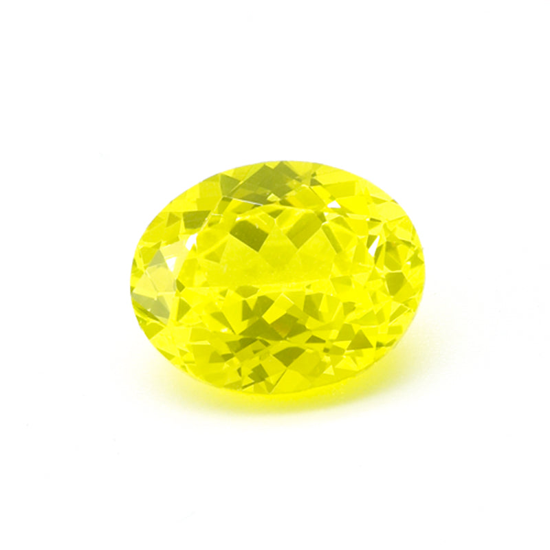 Flame Melted Yellow Yag Oval Shape