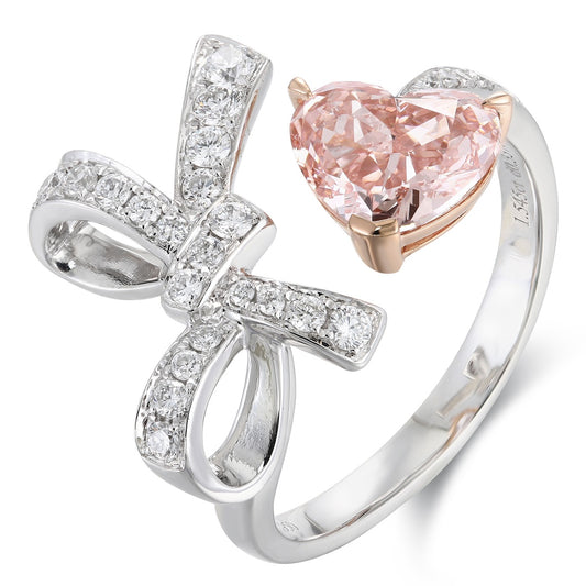 PT950 18K 1.55ct Lab Grown Colored Pink Diamond Ring