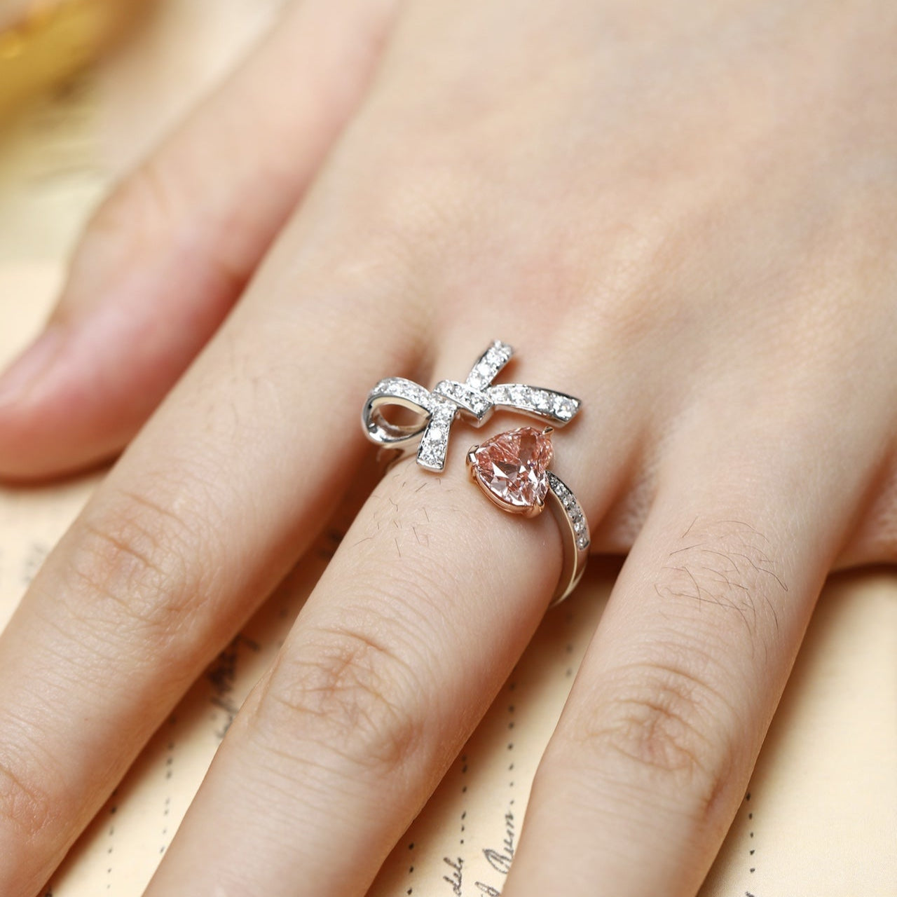 PT950 18K 1.55ct Lab Grown Colored Pink Diamond Ring