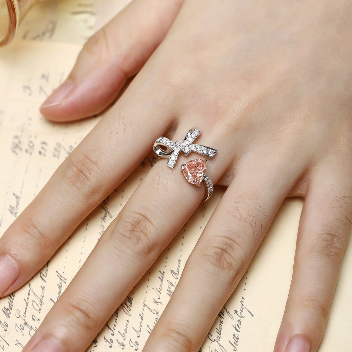 PT950 18K 1.55ct Lab Grown Colored Pink Diamond Ring