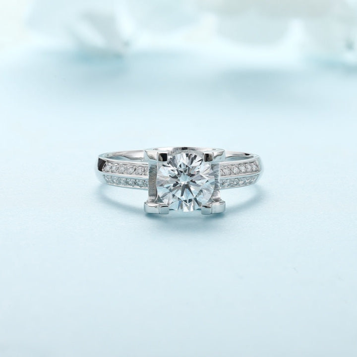 PT950 Platinum 1.07ct Round Lab Grown Diamond Ring MHR025