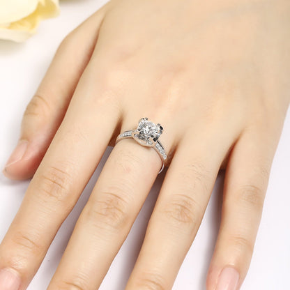 PT950 Platinum 1.07ct Round Lab Grown Diamond Ring MHR025