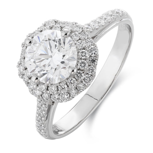 PT950 Platinum 1.07ct Circular Lab Grown Diamond Ring MHR025