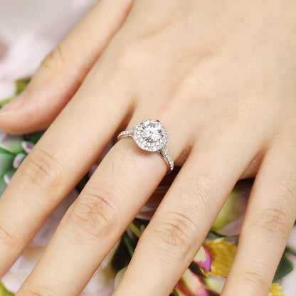 PT950 Platinum 1.07ct Circular Lab Grown Diamond Ring MHR025