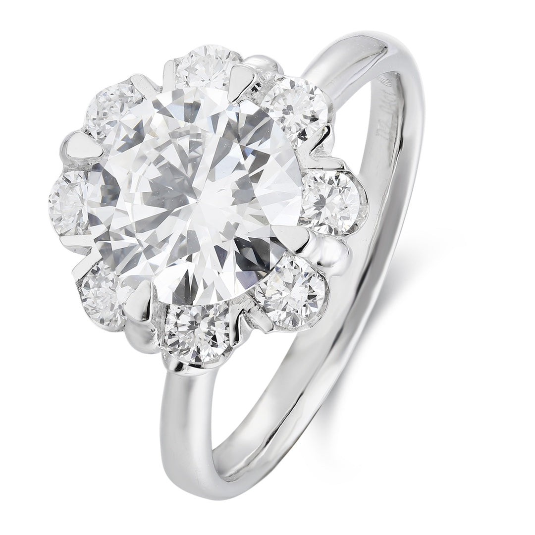 PT950 Platinum Circular 2.04ct Lab Grown Diamond Ring MHR737