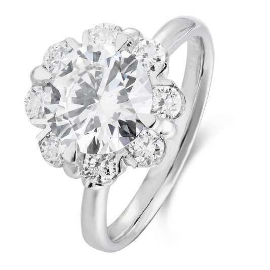 PT950 Platinum Circular 2.04ct Lab Grown Diamond Ring MHR737