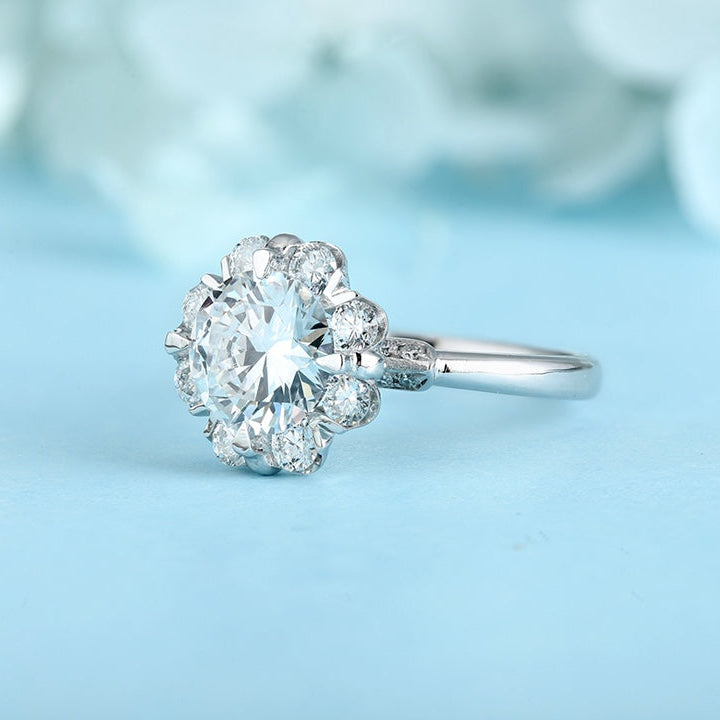 PT950 Platinum Circular 2.04ct Lab Grown Diamond Ring MHR737