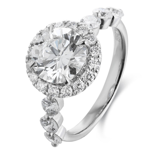 PT950 Platinum Circular 2.00ct Lab Grown Diamond Ring PTJ125