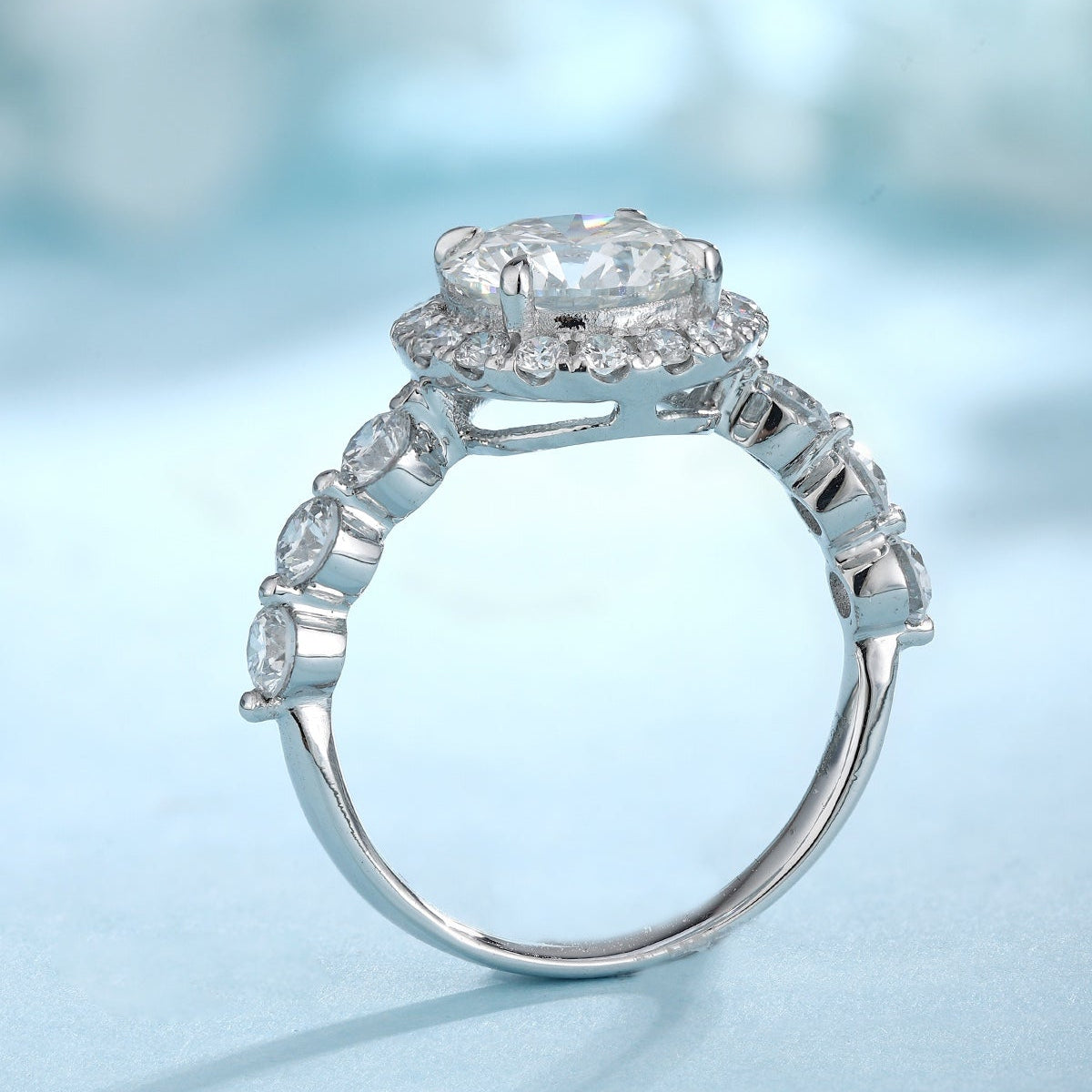 PT950 Platinum Circular 2.00ct Lab Grown Diamond Ring PTJ125