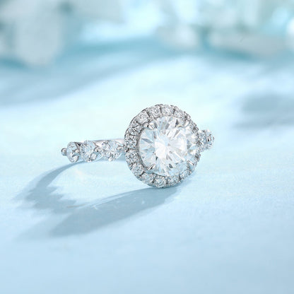 PT950 Platinum Circular 2.00ct Lab Grown Diamond Ring PTJ125