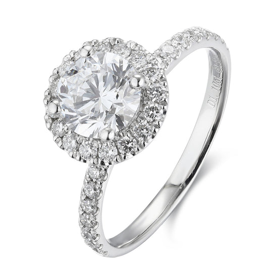 PT950 Platinum Circular 1.10ct Lab Grown Diamond Ring XQ0506