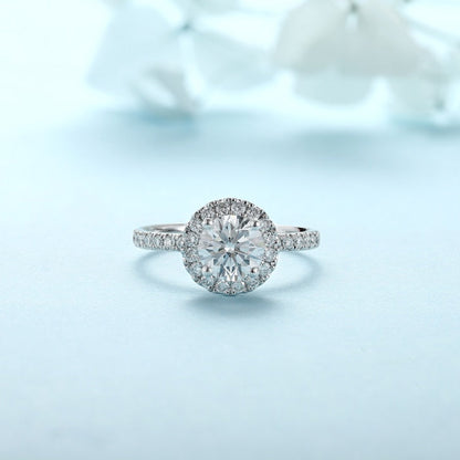 PT950 Platinum Circular 1.10ct Lab Grown Diamond Ring XQ0506