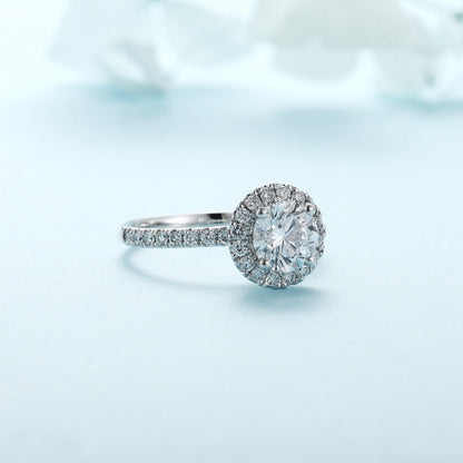 PT950 Platinum Circular 1.10ct Lab Grown Diamond Ring XQ0506