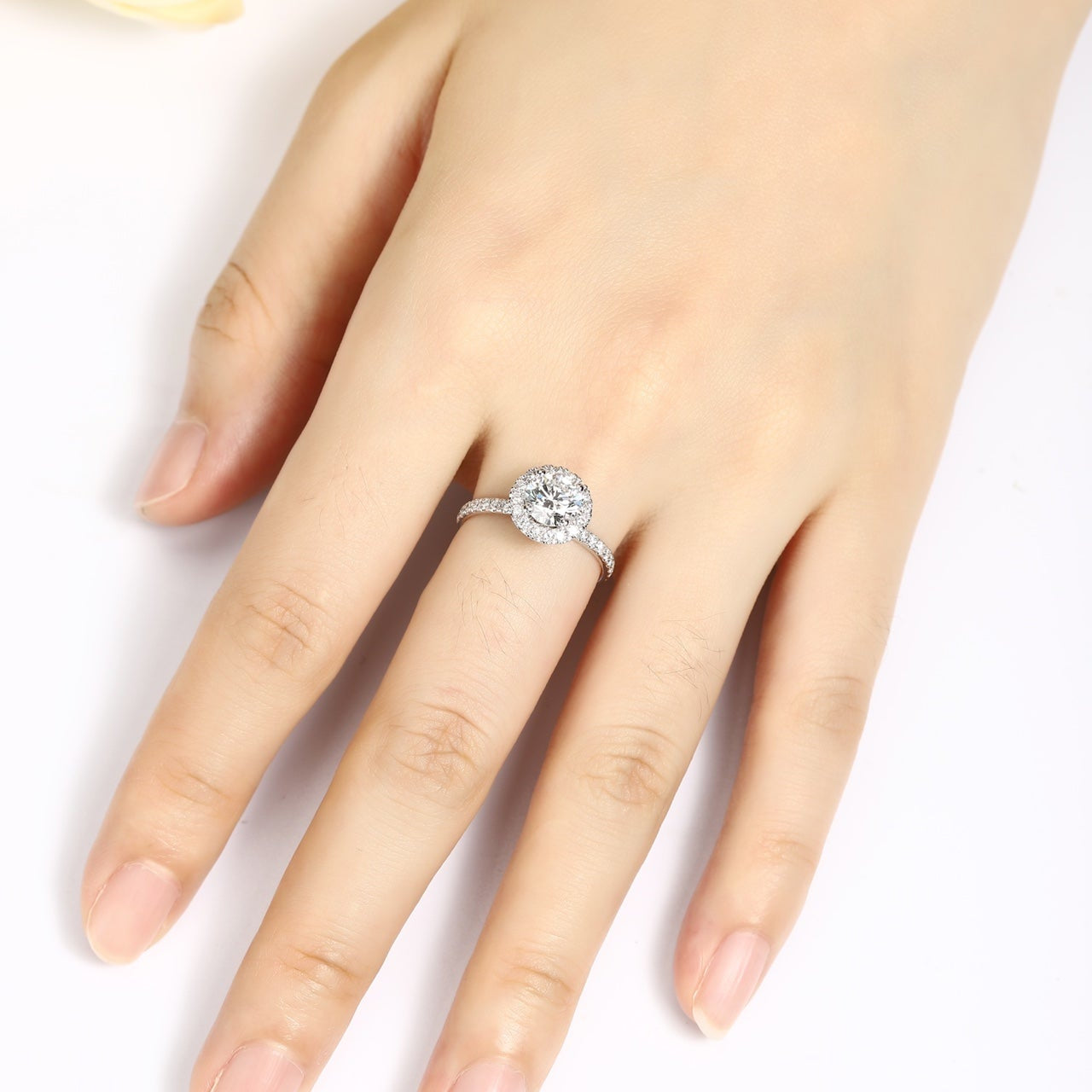 PT950 Platinum Circular 1.10ct Lab Grown Diamond Ring XQ0506