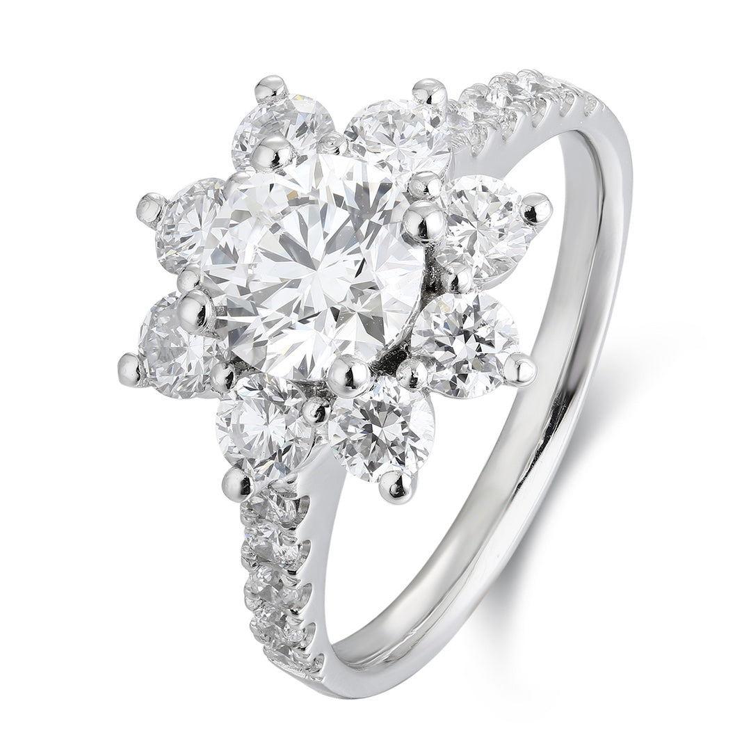 PT950 Platinum Circular 1.04ct Lab Grown Diamond Ring MHR723