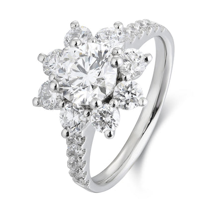 PT950 Platinum Circular 1.04ct Lab Grown Diamond Ring MHR723